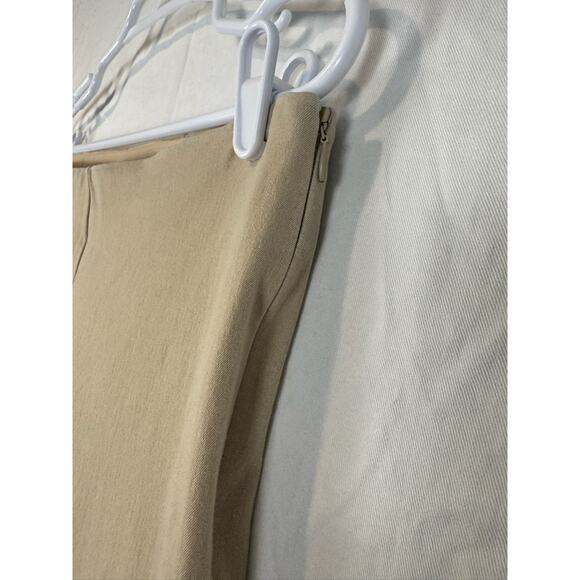 Vintage Lauren‎ Ralph Lauren Khakis Pants Women Sz 8 Beige Straight Leg Side Zip - Picture 3 of 5